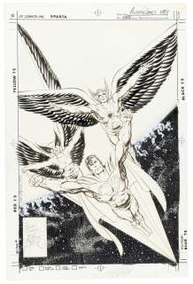 ACTION COMICS #588 COMIC BOOK COVER ORIGINAL ART BY JOHN BYRNE. | Hake’s