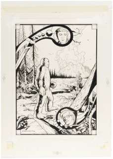 CONCRETE #2 BACK COVER ORIGINAL ART BY PAUL CHADWICK.