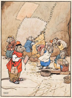 Frank Adams, American (1871-1944), "This is the Rat that ate the Malt, that lay in the house that Jack built." Circa… | Swann Galleries