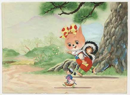 Jiro Ota Handwritten color illustration"Korisu no pokkochan"