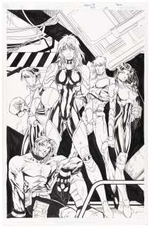 GEN 13 #57 ORIGINAL ART SPLASH PAGE BY ED BENES. | Hake’s