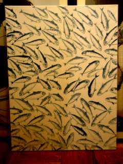 FOSSIL FISH MASS MORTALITY 30’’ X 40’’ POP ART WATER COLOR PAINTING ON CANVAS | eBay US (Buy It Now)