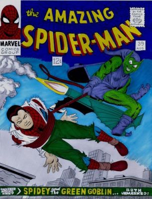 AMAZING SPIDER-MAN # 39 COVER RECREATION ORIGINAL COMIC COLOR ART ON CARD STOCK | eBay US (Buy It Now)