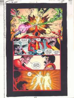 John Kalisz, Prentis Rollins, Val Semeiks | Dc 2000 #2 P.57 Color Guide Art - T. O. Morrow, Flash Jay Garrick, Superman, Two Green Lanterns, Spectre, Doctor Fate, And Starman - 2000 | Anthony’s Comic Book Art