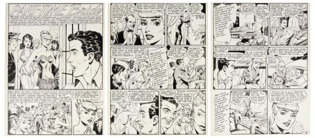 Lot 443 - Original Art * BOB WEBB and The IGER STUDIO * Part-Time Bride" * 7-Page Story from BRIDE’S SECRETS No. 6" | PBA Galleries