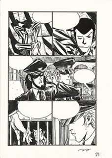  - Lupin III Millennium vol. 6 - Andrea Accardi - tavola originale firmata - Page volante - (2002) 