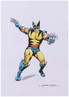 WOLVERINE HAND COLORED PRINT BY RAFAEL LÓPEZ ESPÍ. | Hake’s
