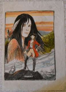 Les Pionniers du nouveau monde - Crayonné original rehaussé d’aquarelle - Couverture Intégrale 2 | Catawiki