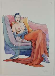 Leone Frollo - Illustrazione Originale "Maitresse" - Page volante | Catawiki