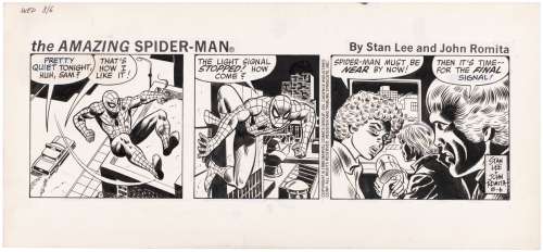 THE AMAZING SPIDER-MAN 1980 DAILY STRIP ORIGINAL ART BY JOHN ROMITA SR. | Hake’s