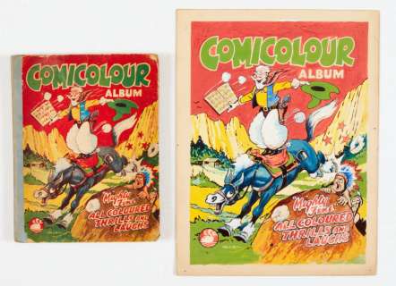 Comicolour Album 1952 cover original artwork painted and signed by… | Comic Book Auctions ltd