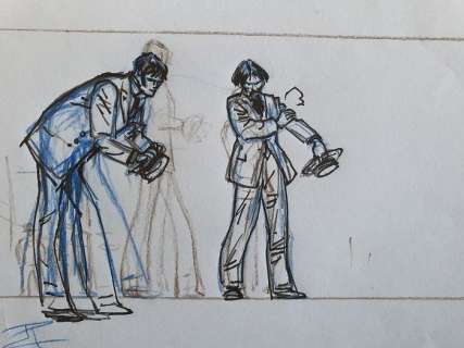 Pellejero, Ruben - Original sketch - Corto Maltese et Rasputin - (2015) | Catawiki