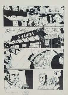 Luca Erbetta (1979), Planche Originale N°11 de L’album "1881", Encre de Chine Sur Papier Signée Et Datée 2006 En Bas Au Centre, Dédicace En Bas À Gauche, Dim. 33 X 24 Cm. |  | misc / divers