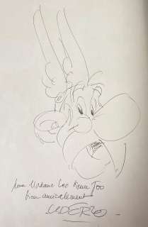 Uderzo Albert Asterix Jolie... | UDERZO Albert Asterix Jolie dédicace représentant Asterix... | Neo Enchères