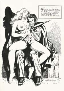 Zora la Vampira #83 - Birago Balzano - tavola originale firmata  - Page volante - (1977) | Catawiki