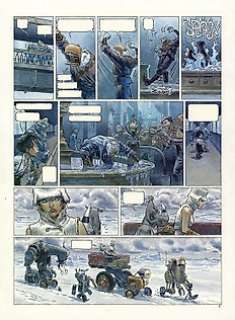  - Terre Mécanique - Planche originale aquarelle couleur directe (p.9) -  Antartica  - EO - (2004) 