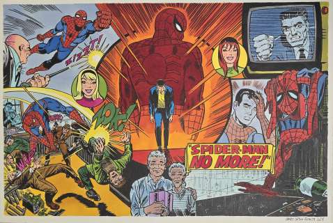 Illustrazione originale Larry Camarda Amazing Spider Man “Spider-man no more!” | Venere Comic Art