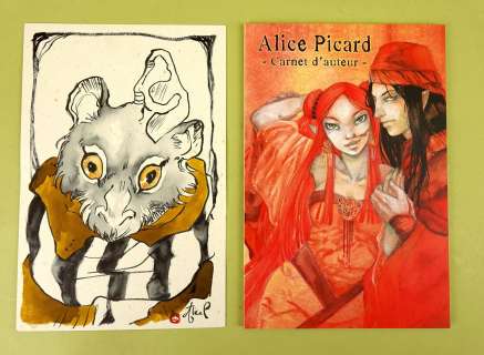 PICARD Alice Superbe... - Lot 427 - PICARD Alice Superbe dédicace sur papier libre accompagnant...