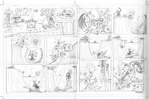 Peter Kuper | Spy vs Spy Pencil: "Caveman Wheel" | Peter Kuper