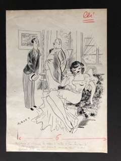 Rino Albertarelli - "Ho l’onore di..." Illustrazione Originale (Master Of Drawing) - Page volante | Catawiki