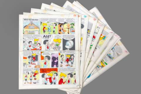 Devos - Génial Olivier, ensemble de 10 planches successiv…