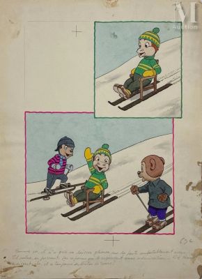 Arnal (1909-1982) | Lot 72 : Roudoudou au Ski. | Millon