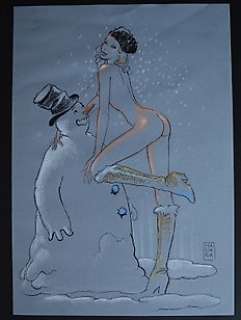 Milo Manara - Illustr. originale "trasmissione TaratatÃ " - Page volante | Catawiki