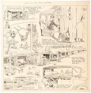 Billy Ireland | Relieving the House Shortage Editorial Comics Panel Original Art (Columbus, Ohio, Dispatch , 1920). | Heritage