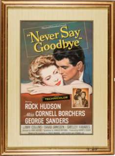 Roy Bessie | Never Say Goodbye International Movie Poster Painting Original Art (Universal Pictures, 1956). | Heritage