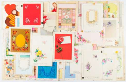 Norcross Greeting Card Artist - Children/Animals/Flowers Themed Illustrations Original Art Group of 43 - | Heritage