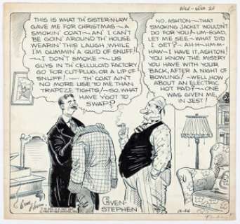 Gene Ahern - Our Boarding House with Major Hoople Daily Single-Panel Comic Strip Original Art dated 12-26-35 (NEA Service, Inc., 1935).