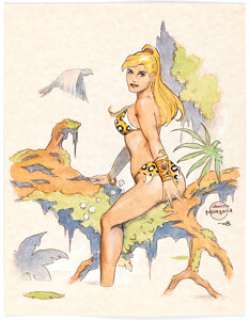 Dan Morton -Jungle Girl Specialty Illustration Original Art (2008)....