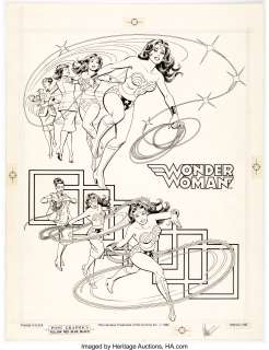 Jose Luis Garcia-Lopez And Dick Giordano | DC Style Guide Wonder Woman Illustration Original Art (DC, 1982).... | Heritage