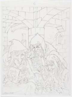 Craig, Johnny | Johnny Craig -Horror Library with the EC Comics Hosts Preliminary Original Art (undated)... | Heritage