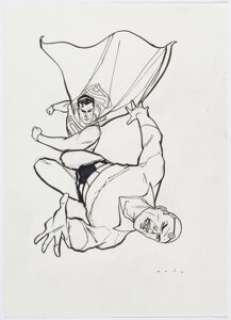 Noto, Phil - Phil Noto - Superman and Brainiac Illustration Original Art (undated)....