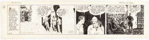 Sickles, Noel - Noel Sickles Scorchy Smith Daily Comic Strip Original Art dated 10-5-36 (Associated Press Newsfeatures, 1936)....