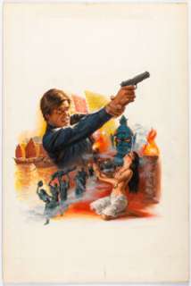 Pollen, Samson - Samson Pollen Hawk #2 "The Mind Twisters" Paperback Cover Original Art (Jove Books, 1980)....