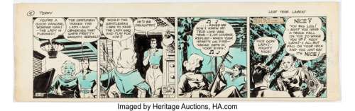 Caniff, Milton - Milton Caniff Terry and the Pirates Daily Comic Strip Original Art dated 3-6-36 (Chicago Tribune/ N.Y. News Syndicate, 1936). ...
