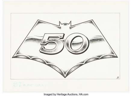 Bové, Steven - Steven Bové - Batman 50th Anniversary UPC Illustration Original Art (DC, 1989)....