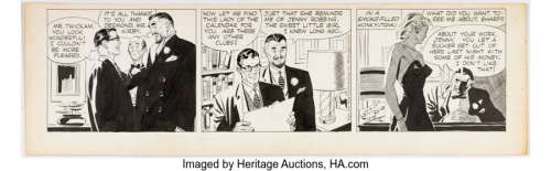 Raymond, Alex | Alex Raymond Rip Kirby Daily Comic Strip Original Art dated 12-18-50 (King Features Syndicate, 1950). ... | Heritage