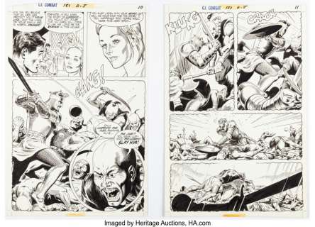 Heath, Russ | Russ Heath G.I. Combat #151, Story Pages 9-10 Original Art Group of 2 (DC Comics, 1972).... (Total: 2 Original Art) | Heritage