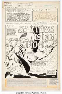 Golden, Michael | Michael Golden and Joe Giella Mister Miracle #23 Splash Page 1 Original Art (DC, 1978).... | Heritage
