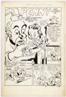 Ferstadt, Louis Goodman | Lou Ferstadt All-New Comics #7 Story Page 1 Original Art (Harvey, 1943).... | Heritage