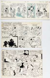 Moores, Dick - Dick Moores, Rolf Ahlsen, and Bill Kesse Gasoline Alley and "Super Duper" Comic Strips Original Art Gr... (Total: 3 Original Art)