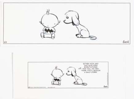 Anderson, Brian - Brian Anderson Dog Eat Doug Daily Comic Strip Original Art and Print Group of 2 dated 5-13-11 (Creators Syndicate,... (Total: 2 Original Art)