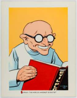 Beck, C. C. - C. C. Beck - Doctor Sivana from Captain Marvel Painting Original Art (1981)....