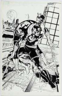 Tan, Billy - Billy Tan and Matt Banning (as Batt) Shadowland #1 Splash Page 24 and Variant Cover Original Art (Marvel, 2010)....