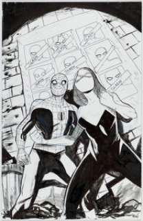 Rodriguez, Robbi - Robbi Rodriguez - Spider-Man and Spider-Gwen Illustration Original Art (undated)....