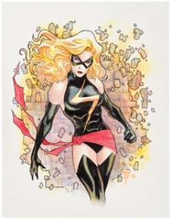 Justiniano (Josue Rivera) - Ms. Marvel (Carol Danvers) Specialty Illustration Original Art (undated).