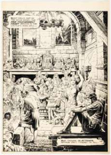 Nestor Redondo - King Arthur/Camelot Splash Page Original Art (c. 1970s). | Heritage